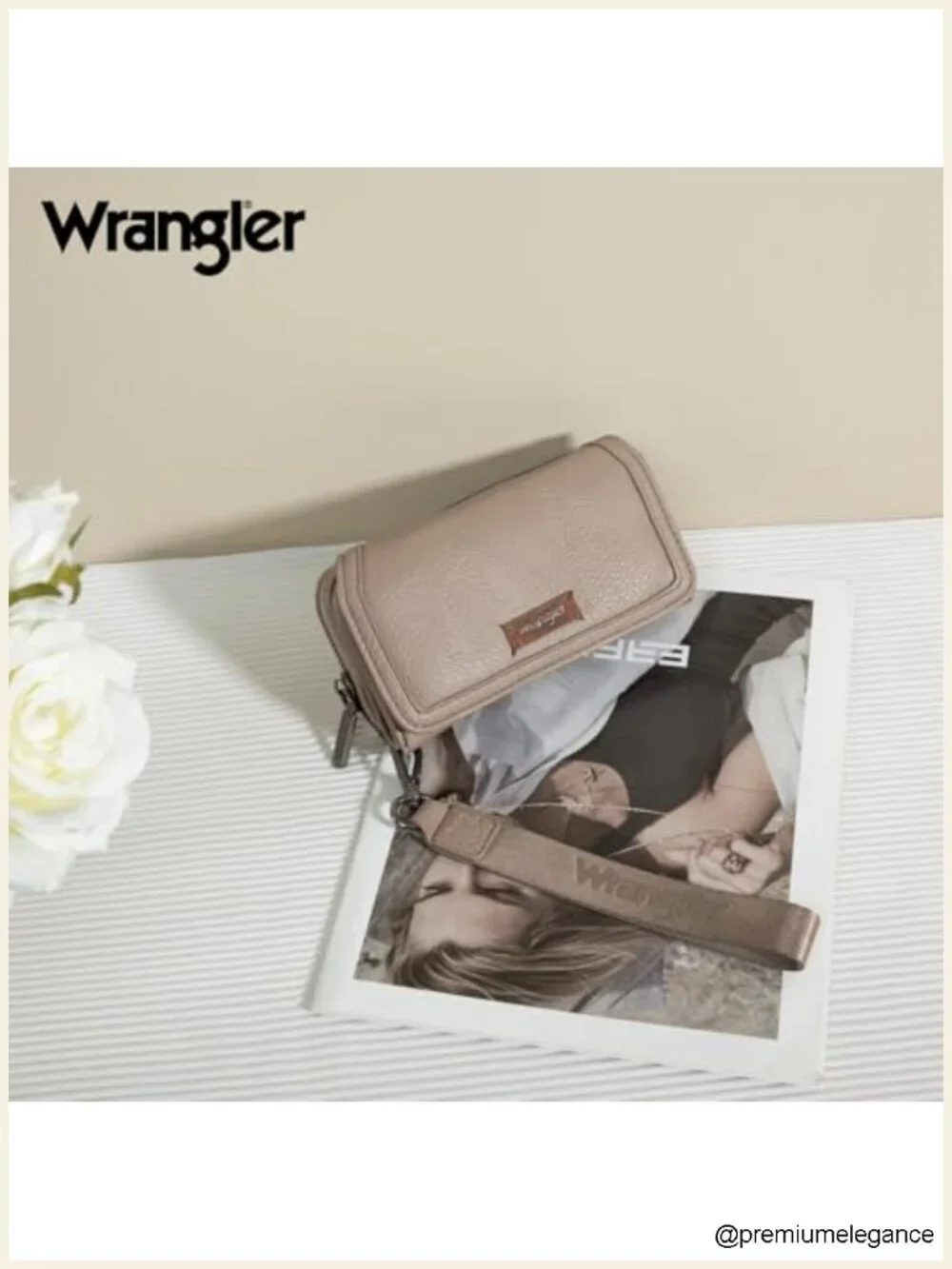 Faux Leather RFID Blocking Wristlet Wallet with Wrist Strap